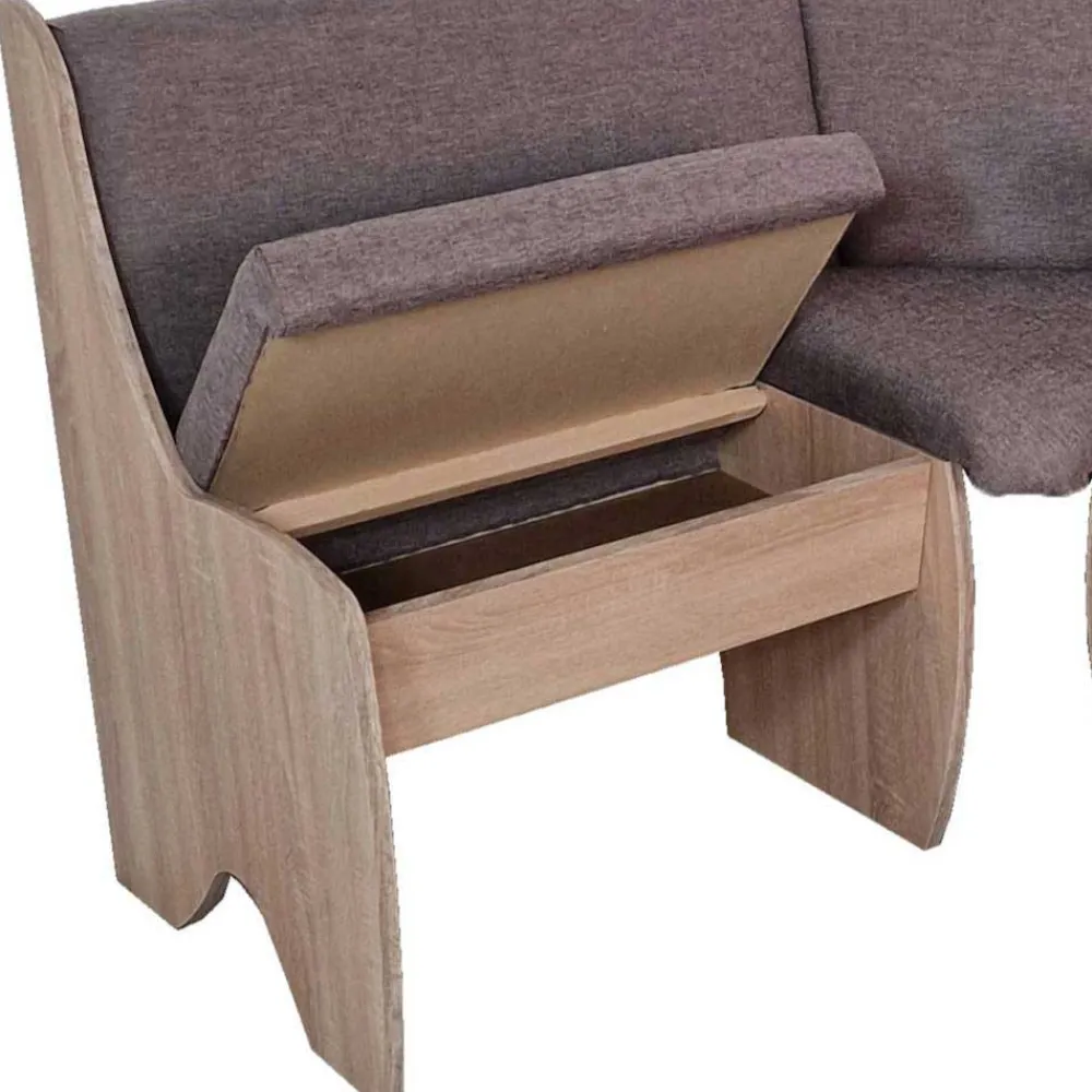 Wohnen Eckbank Gruppe in Braun - Yochana (vierteilig)