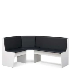 Wohnen Eckbank Gruppe in Schwarz Weiß - Enevo (vierteilig)