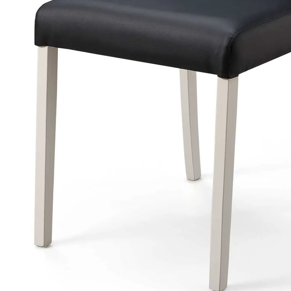 Wohnen Eckbank Gruppe in Schwarz Weiß - Enevo (vierteilig)