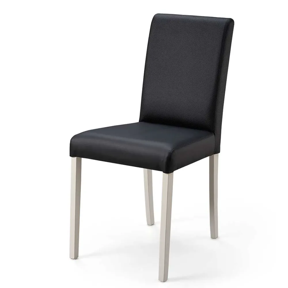 Wohnen Eckbank Gruppe in Schwarz Weiß - Enevo (vierteilig)