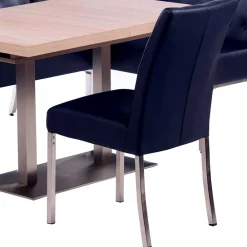 Wohnen Küchen-Essgruppen|Essgruppen*Eckbankgruppe in Dunkelblau - Curedo (vierteilig)