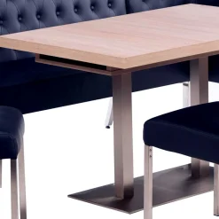 Wohnen Küchen-Essgruppen|Essgruppen*Eckbankgruppe in Dunkelblau - Curedo (vierteilig)