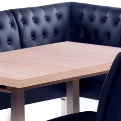 Wohnen Küchen-Essgruppen|Essgruppen*Eckbankgruppe in Dunkelblau - Curedo (vierteilig)