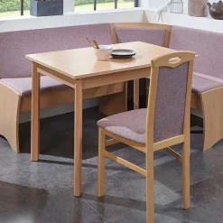 Wohnen Küchen-Essgruppen|Essgruppen*Eckbankgruppe in Rosa Jutta & Buchefarben (vierteilig)