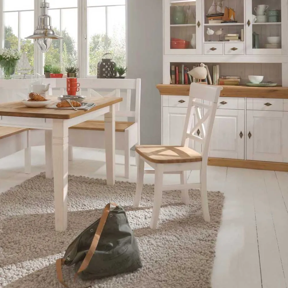 Wohnen Eckbankgruppe Lugon im Landhausstil (vierteilig)