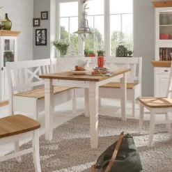 Wohnen Eckbankgruppe Lugon im Landhausstil (vierteilig)