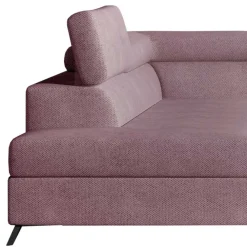 Wohnen Eckcouch in Altrosa Samtbezug - Gina