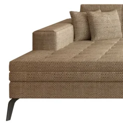 Wohnen Betten|Betten*Eckcouch in Beige Strukturstoff - Karibia