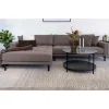 Wohnen Eckcouch in Braun mit Schwarz - Jaturna