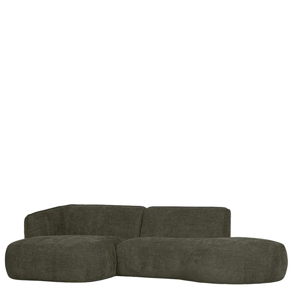 Wohnen Sofas|Sofa*Eckcouch in Graugrün Webstoff - Grover