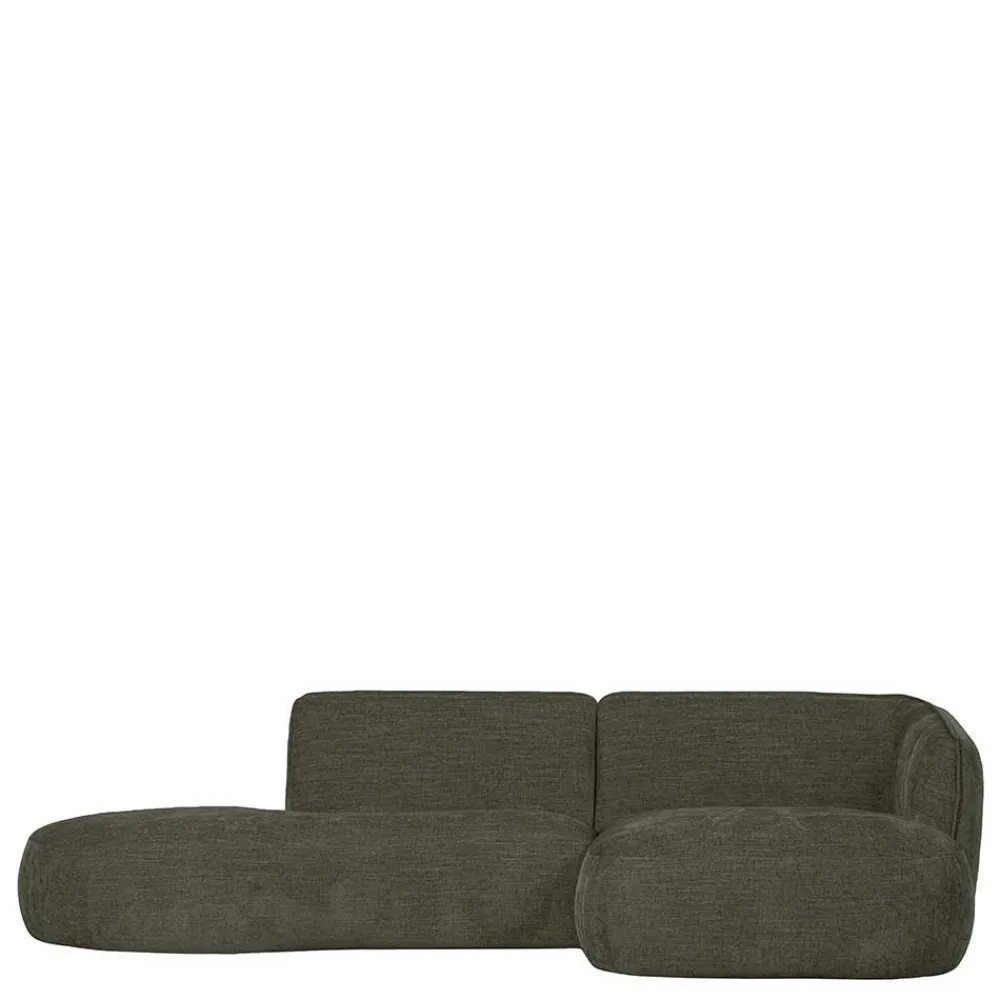 Wohnen Sofas|Sofa*Eckcouch in Graugrün Webstoff - Grover