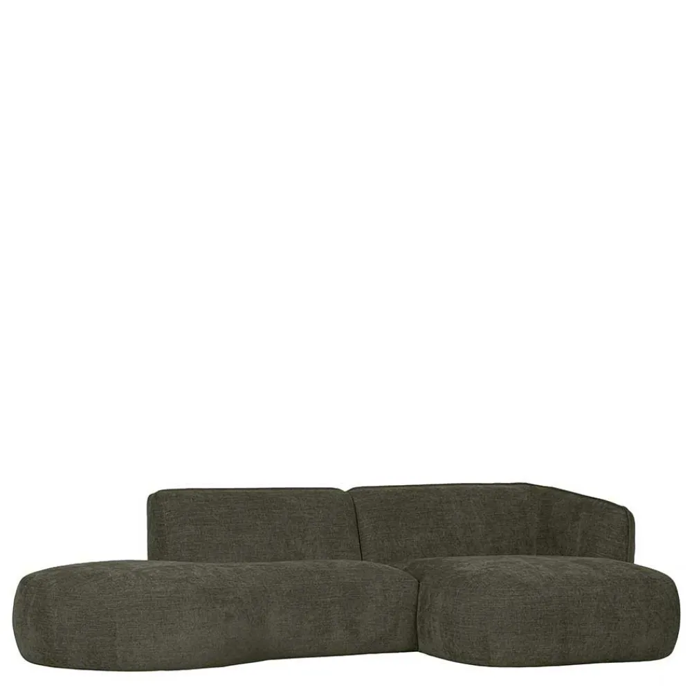 Wohnen Sofas|Sofa*Eckcouch in Graugrün Webstoff - Grover