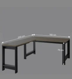 Wohnen Eckschreibtisch & Rollcontainer - Joe (dreiteilig)