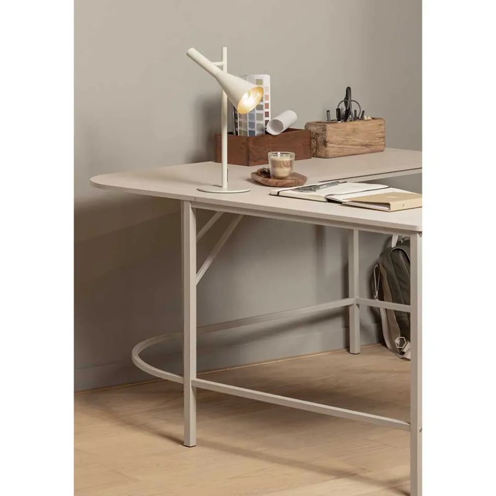 Wohnen Eckschreibtisch in Hellgrau - Barossio