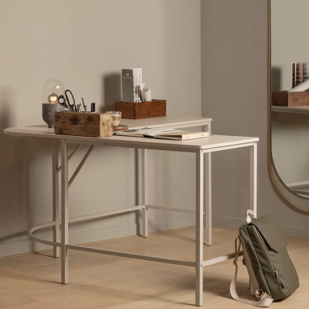 Wohnen Eckschreibtisch in Hellgrau - Barossio