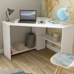 Wohnen Bürotische*Eckschreibtisch in Weiß - 80x73x80 cm - Jetta