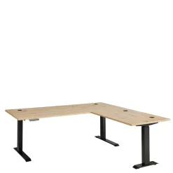 Wohnen Eckschreibtisch mit T Gestell - Kuetra