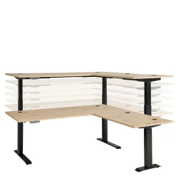 Wohnen Eckschreibtisch mit T Gestell - Kuetra