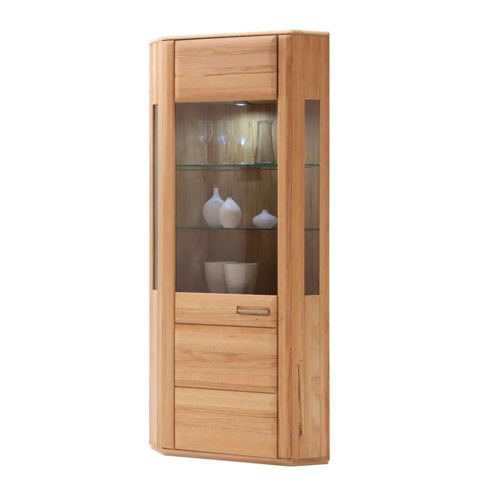 Wohnen Eckvitrine Athias aus Kernbuche