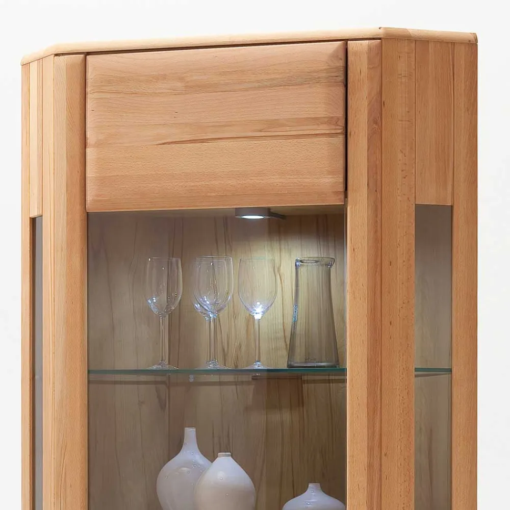 Wohnen Eckvitrine Athias aus Kernbuche