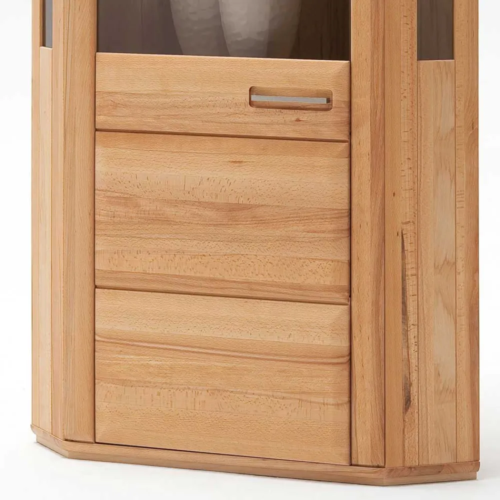 Wohnen Eckvitrine Athias aus Kernbuche
