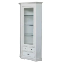 Wohnen Eckvitrine in Antikweiß - Annot