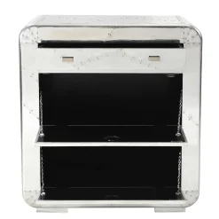 Wohnen Graue Möbel|Diele Komplett*Edle Design Flurmöbel in Silber - Pilot (sechsteilig)