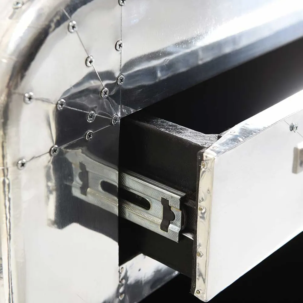 Wohnen Graue Möbel|Diele Komplett*Edle Design Flurmöbel in Silber - Pilot (sechsteilig)