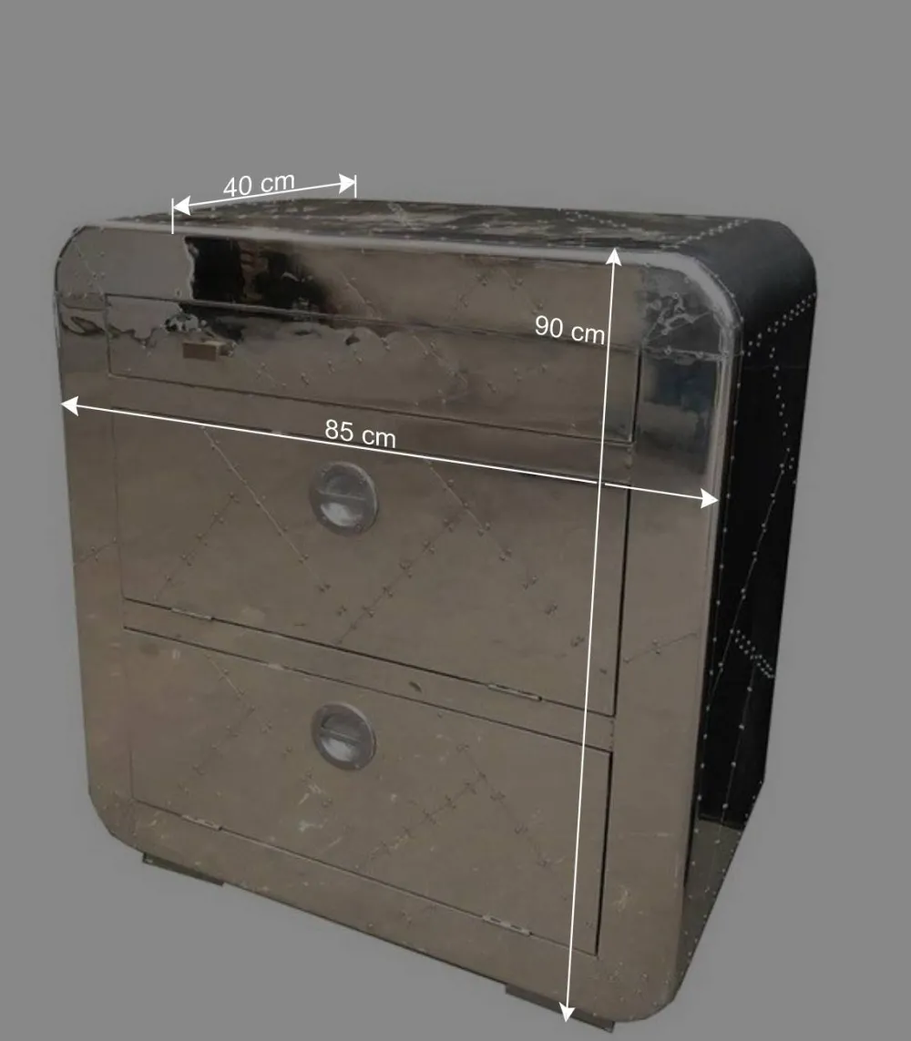 Wohnen Graue Möbel|Diele Komplett*Edle Design Flurmöbel in Silber - Pilot (sechsteilig)