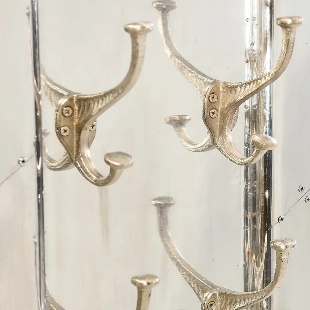 Wohnen Graue Möbel|Diele Komplett*Edle Design Flurmöbel in Silber - Pilot (sechsteilig)