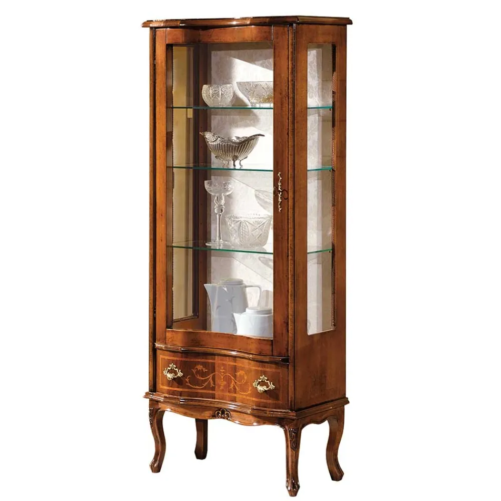 Wohnen Edle Standvitrine in italienischem Design - Venerdina