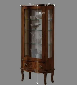 Wohnen Edle Standvitrine in italienischem Design - Venerdina