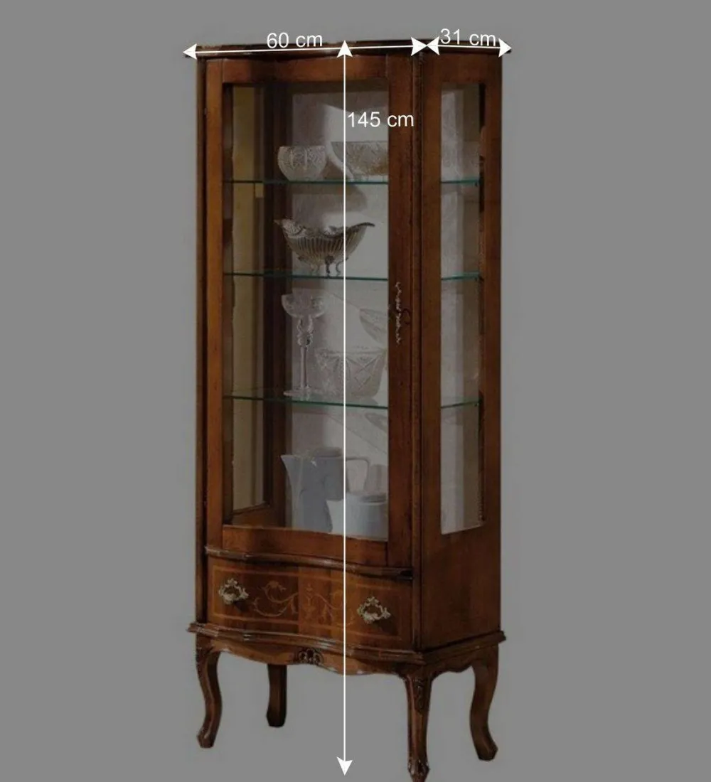 Wohnen Edle Standvitrine in italienischem Design - Venerdina