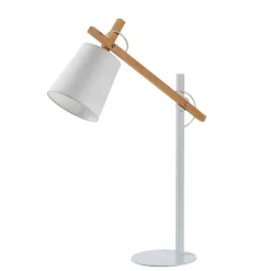 Wohnen Lampen & Leuchten*Edle Tischlampe in Weiß & Buche - Oregana