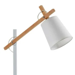 Wohnen Lampen & Leuchten*Edle Tischlampe in Weiß & Buche - Oregana