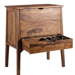 Wohnen Edler Barschrank aus Sheesham Massivholz - Finaly