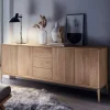 Wohnen Edles Sideboard aus Wildeiche Bianco geölt - Lamia