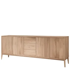Wohnen Edles Sideboard aus Wildeiche Bianco geölt - Lamia