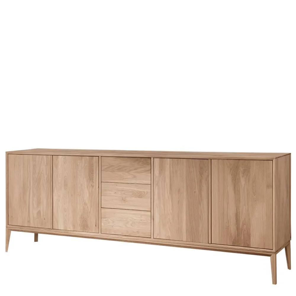 Wohnen Edles Sideboard aus Wildeiche Bianco geölt - Lamia