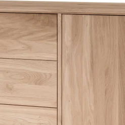 Wohnen Edles Sideboard aus Wildeiche Bianco geölt - Lamia