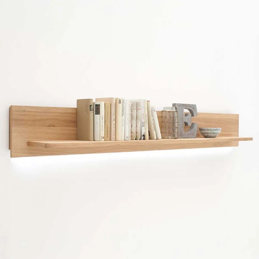 Wohnen Edles Wandboard in Eiche Bianco - Crokas