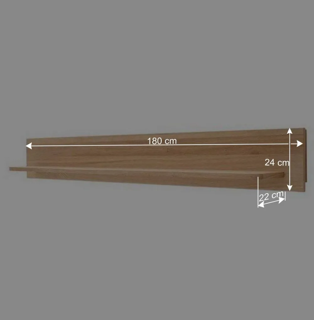 Wohnen Edles Wandboard in Eiche Bianco - Crokas