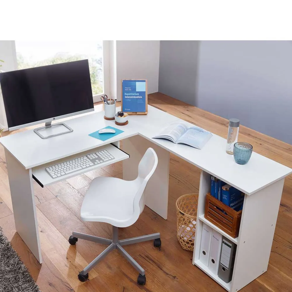 Wohnen Bürotische*EDV Schreibtisch mit Regal - Winkelform - Candyon