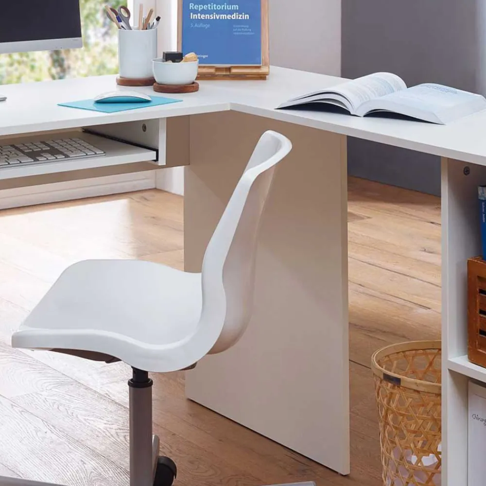 Wohnen Bürotische*EDV Schreibtisch mit Regal - Winkelform - Candyon