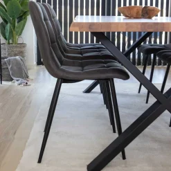 Wohnen Küchen-Essgruppen|Esszimmer Komplett*Eiche Esstisch & 6 Polsterstühle - Tricky (siebenteilig)