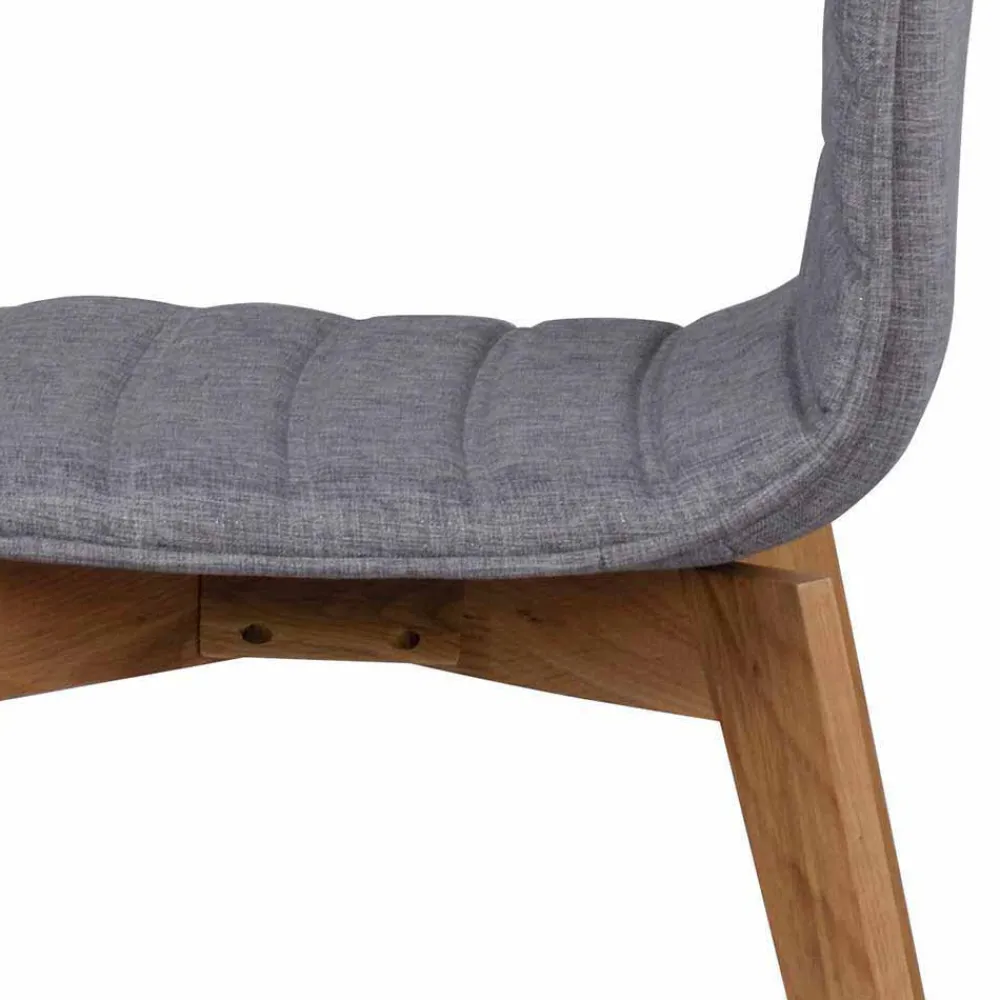 Wohnen Küchen-Essgruppen|Esszimmer Komplett*Eiche Esstisch Set mit Polsterstühlen - Number (fünfteilig)