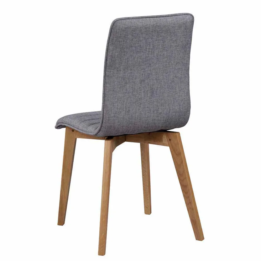 Wohnen Küchen-Essgruppen|Esszimmer Komplett*Eiche Esstisch Set mit Polsterstühlen - Number (fünfteilig)