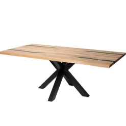 Wohnen Eiche Esszimmertisch mit Epoxid-Harz-Einlagen - Slavidra