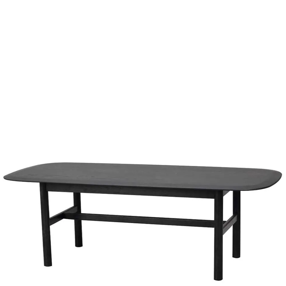 Wohnen Eiche Massivholz Couchtisch in Schwarz - Gracey