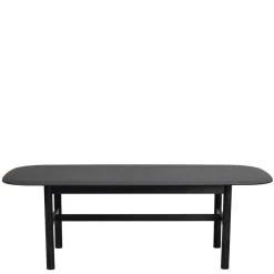 Wohnen Eiche Massivholz Couchtisch in Schwarz - Gracey